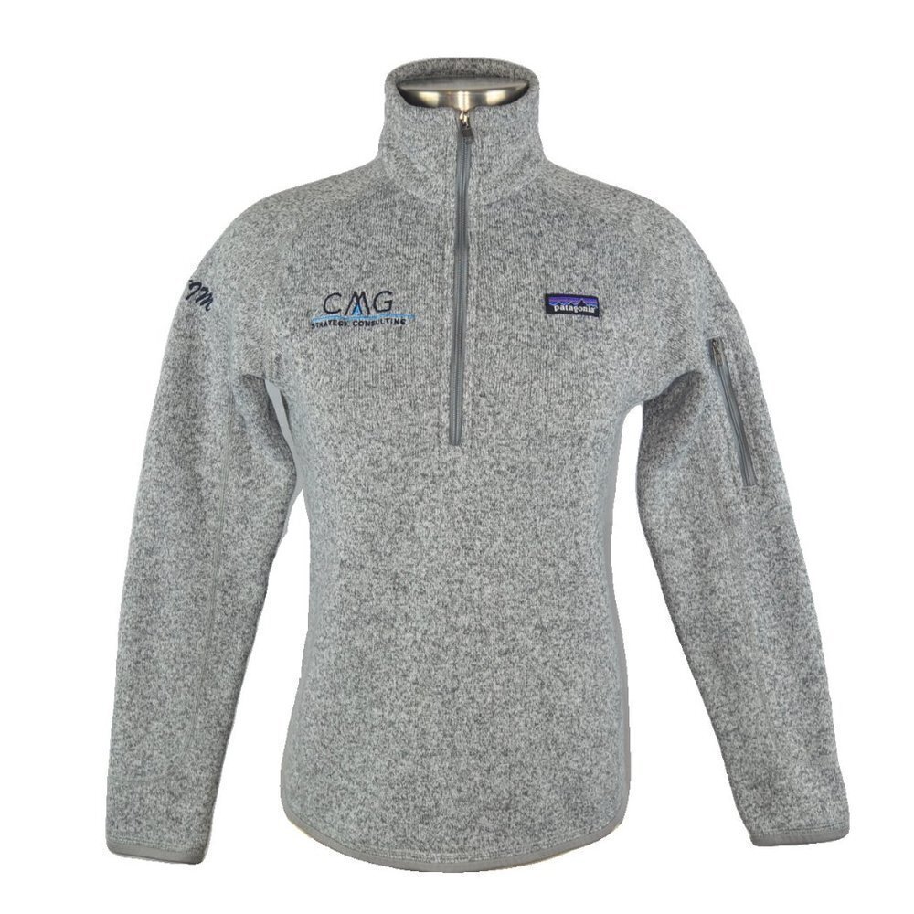 Patagonia Womens Better Sweater 1/4-Zip Fleece Size Small in Birch White